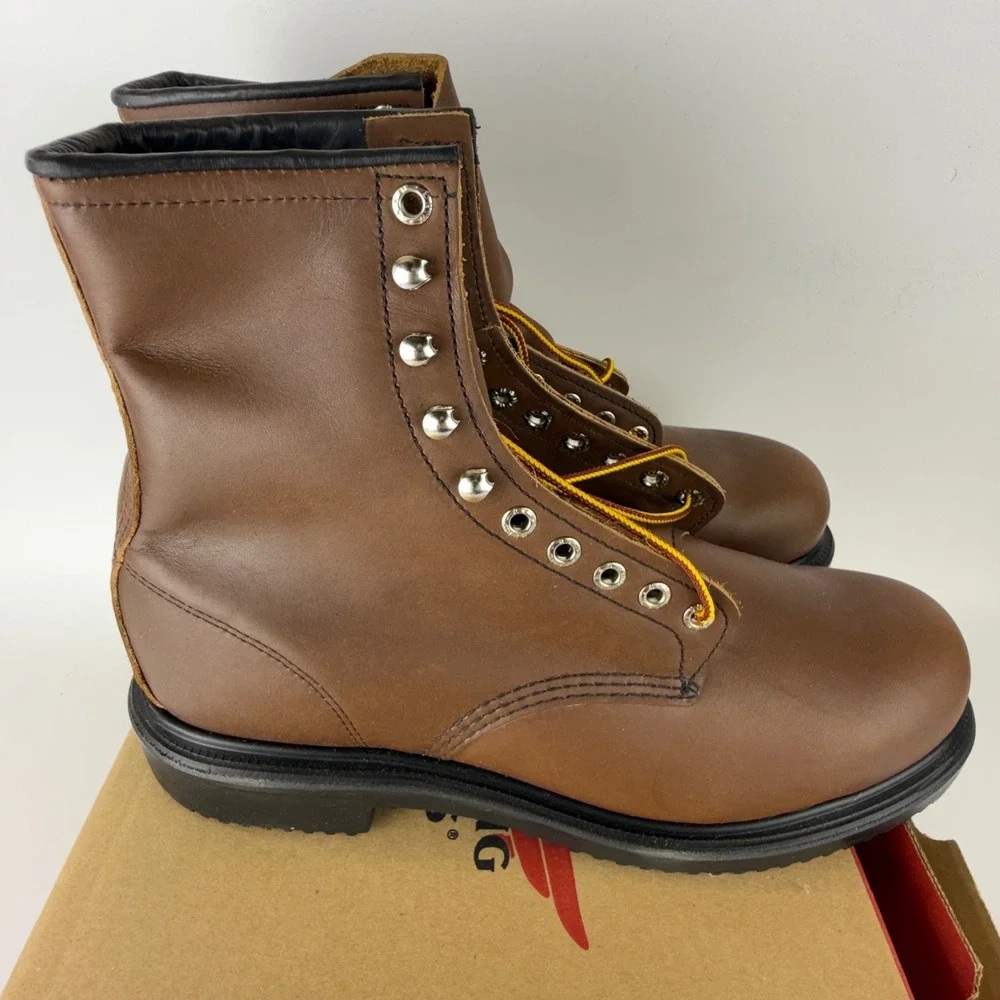 Red Wing 2233 SuperSole 8 Inch Steel Toe Work Boots Mens 11 D Brown Leather USA